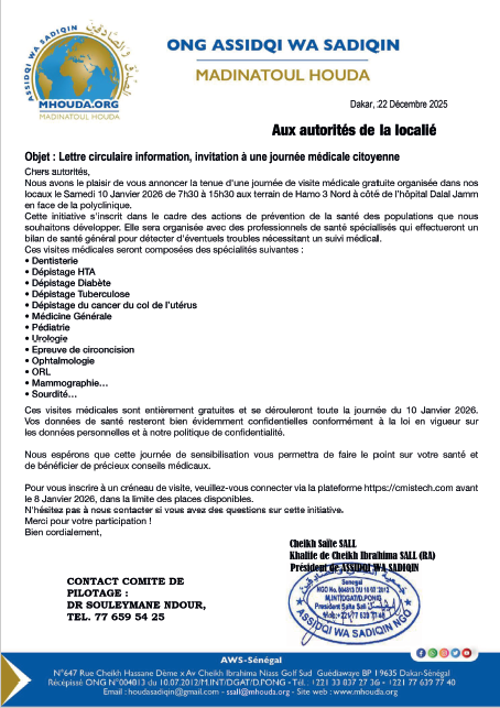 Lettre Circulaire JCM 2026
