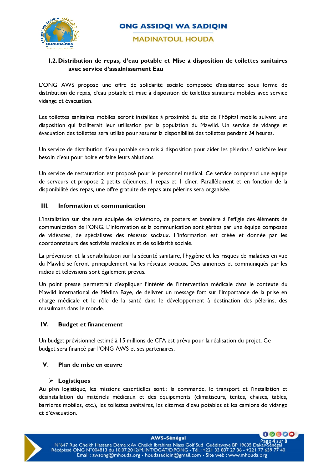 page 4- ONG-AWS_Assistance médicosociale gratuite au Mawlid International de Médina Baye