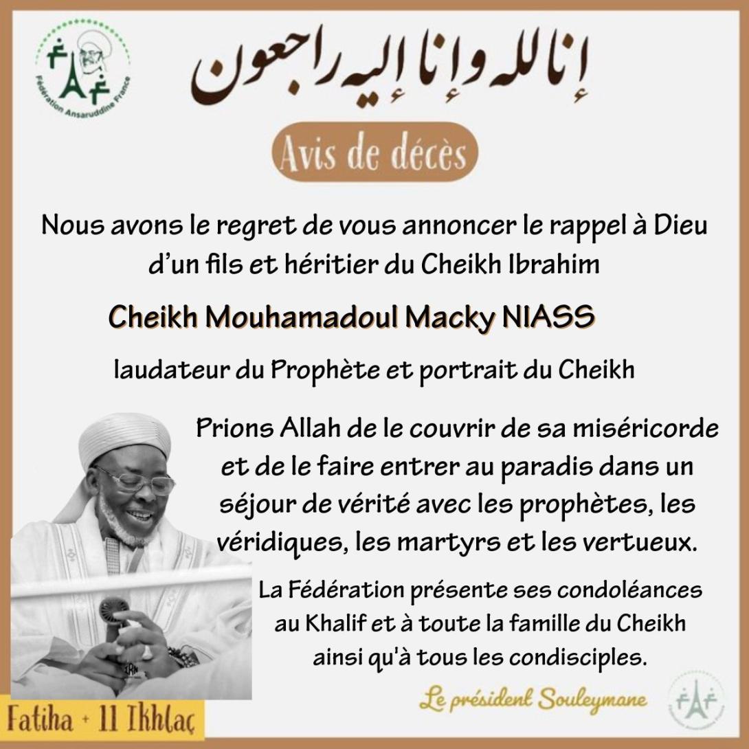 Disparition Cheikh Macky NIASS